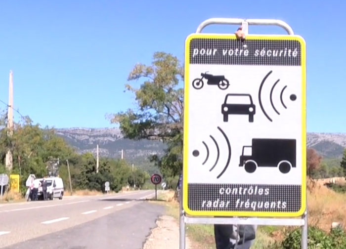 panneau radar chantier